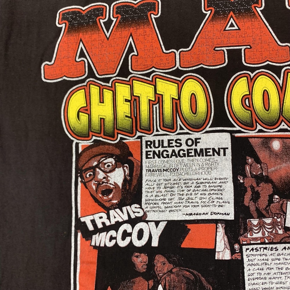 Mad Ghetto Comics Shirt Mens 3XL Black Travis McCoy Graphic‎ Tee Comic Style Y2K - Picture 6 of 16